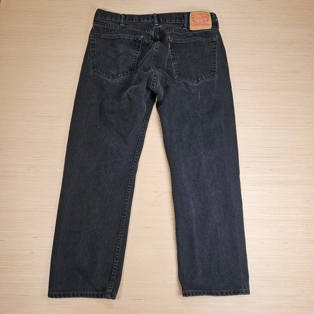 Lot of 2 Levis 505 Jeans Mens 38x30 Fit 36x28 Black Regular Fit Straight Leg